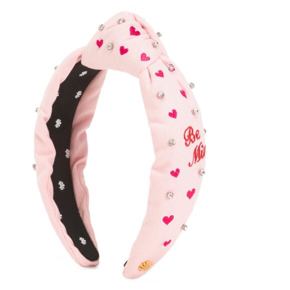 LELE SADOUGHI Petal Pink Embroidered Holiday Knotted Headband - Picture 2 of 2